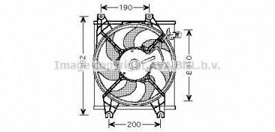 AVA QUALITY COOLING hy7524 -  Вентилятор, охлаждение двигателя